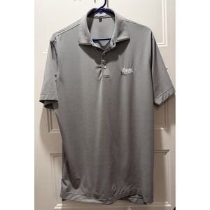 Peter Millar Summer Comfort Polo Shirt Mens Gray Stripe "State" Golf Performance